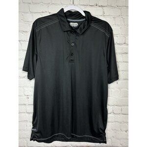 Ontour Men's Black Short Sleeve‎ Stretch Polo Golf Shirt Size L, EUC